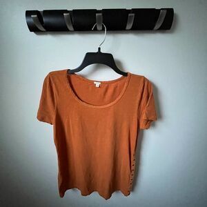 J. Crew Scoop Neck T-Shirt (Burnt Orange)